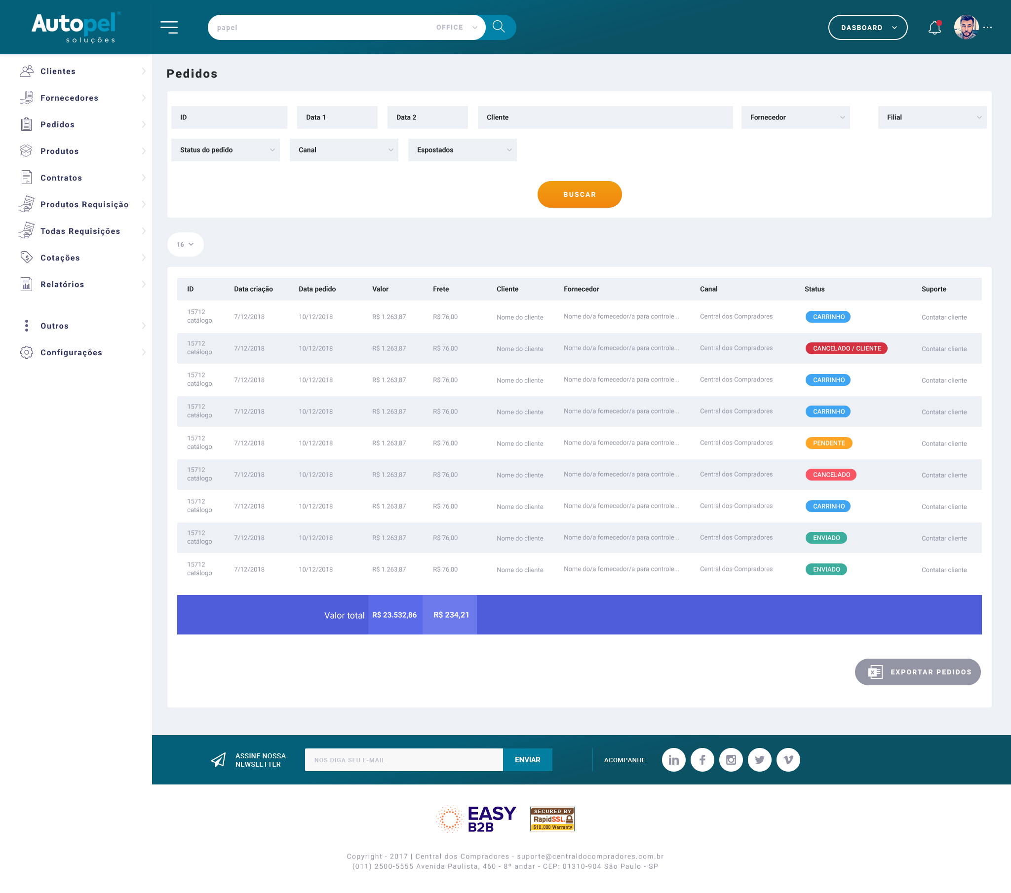 screenshot of Easy B2B